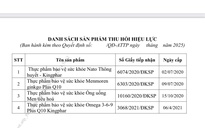Thu hồi công bố 8 sản phẩm bảo vệ sức khỏe