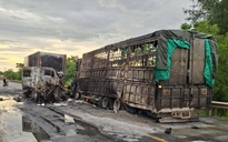 Quảng Trị: Tai nạn làm 2 ô tô bốc cháy dữ dội, 1 người tử vong