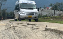 Tỉnh lộ 672 ở Quảng Ngãi xuống cấp nghiêm trọng, tiềm ẩn nguy hiểm