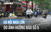Ảnh hưởng bão số 5, Hà Nội mưa lớn kéo dài