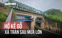 Hồ Kẻ Gỗ vượt ngưỡng tràn do mưa lớn, xả tràn lưu lượng 50 m3/giây