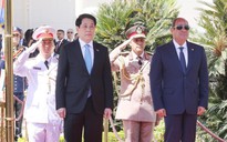 Trọng thể lễ đón Chủ tịch nước Lương Cường thăm cấp nhà nước Ai Cập