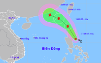 Dự báo áp thấp nhiệt đới gần Biển Đông sẽ mạnh lên thành bão số 8
