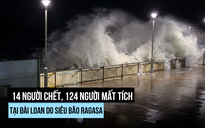 Siêu bão Ragasa làm 14 người chết ở Đài Loan, ập vào Hồng Kông