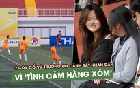 2 CĐV xinh đẹp cổ vũ Trường ĐH Cảnh sát Nhân dân vì 'tình cảm hàng xóm'
