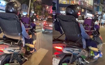 CSGT tịch thu xe của người buông 2 tay, ngả lưng vào ghế khi lái xe máy