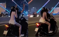 CSGT TP.HCM tịch thu xe SH của nam thanh niên buông 2 tay trên cầu Ba Son