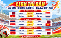 Lịch thi đấu cụ thể Gia Lai Cup, các kênh phát: U.23 Việt Nam gặp U.23 Thái Lan, U.23 Qatar giờ đẹp