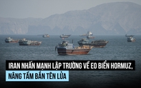 Iran nhấn mạnh lập trường về eo biển Hormuz, nâng tầm bắn tên lửa
