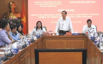 Đảng ủy MTTQ, các đoàn thể Trung ương tăng cường công tác kiểm tra, giám sát
