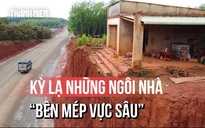 Hạ cốt nền đường ở Đồng Nai, nhiều nhà dân chênh vênh bên mép vực sâu