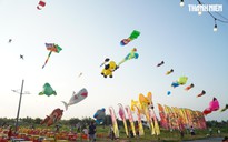 Bãi thả diều khổng lồ ở Vĩnh Long thu hút hàng trăm người mỗi chiều