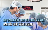 Bóc tách khối u xơ tử cung gần 12 kg, cứu cơ hội làm mẹ cho bệnh nhân 25 tuổi