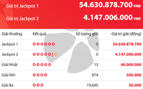 Kết quả xổ số Vietlott Power 6/55 tối 26.3, tiền cộng dồn lên 54,6 tỉ đồng