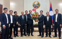 Lãnh đạo Tập đoàn Công nghiệp Cao su Việt Nam thăm, chúc tết Bunpimay tại Lào