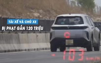 CSGT lập biên bản xử phạt một ô tô vi phạm, mức phạt gần 120 triệu đồng