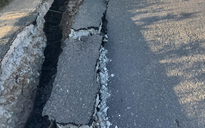 Cà Mau: Lại xảy ra sụt lún đường ở xã Cái Nước