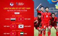 Lịch thi đấu U.17 Việt Nam mới nhất: Đá Hàn Quốc và UAE đều khung giờ ‘hiểm’, trực tiếp kênh nào?