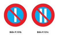 Phân biệt một và hai gạch trắng trên biển cấm đỗ xe