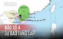 Bão số 4 cách Quảng Ninh khoảng 110 km