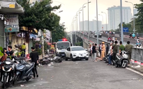 Điều tra vụ ô tô tông nhiều xe dưới chân cầu Chữ Y