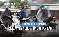 Triều cường kết hợp mưa, đường Trần Xuân Soạn ngập đúng giờ tan tầm