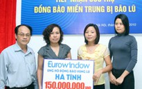 Eurowindow ủng hộ đồng bào vùng lũ 150 triệu đồng