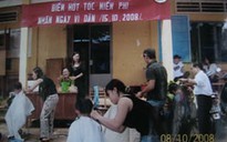 Giúp người nghèo và cắt tóc miễn phí