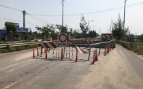 Quảng Ngãi: Sửa chữa cầu Trà Bồng bị hư hỏng do sự cố cháy tàu câu mực