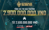 Đấu trường danh vọng mùa đông 2020 tăng giải thưởng lên hơn 2,9 tỷ đồng