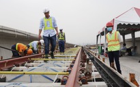 Metro Bến Thành - Suối Tiên đã lắp được 3,6km đường tàu sau gần 3 tháng