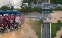 Sau bão số 2, nhiều tuyến phố Hà Nội chìm trong biển nước, xe chết máy hàng loạt