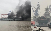 Rộ tin tàu đổ bộ Type 075 của Trung Quốc bị cháy