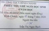 Thu tiền mua ghế ngồi: Nhà trường nhận khuyết điểm, trả lại tiền cho phụ huynh