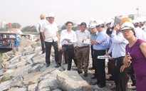 4 bộ thị sát việc lấp lấn sông Đồng Nai làm dự án