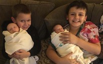 Anh trai 4 tuổi hiến tủy để cứu hai em sinh đôi 4 tháng tuổi