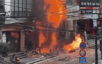 Cửa hàng gas bốc cháy, phát nổ giữa thị xã du lịch Sa Pa