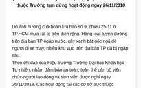 Ảnh hưởng bão số 9, nhiều trường cho sinh viên nghỉ học ngày 26.11