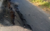 Cà Mau: đường Co Xáng - Cơi Năm - Đá Bạc tiếp tục bị sụt lún
