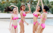 Thí sinh Hoa hậu Hoàn vũ VN đọ dáng bikini trên bãi biển