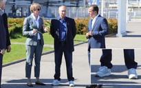 Tổng thống Putin đi giày thể thao đến thăm trường học