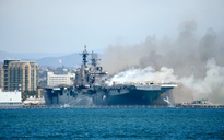 Tàu đổ bộ bị cháy đe dọa kế hoạch 'tàu sân bay tia chớp' của Mỹ