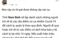 Nam Định áp dụng biện pháp gì với người dân về từ vùng dịch Covid-19?