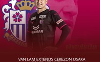 Thủ môn Đặng Văn Lâm gia hạn hợp đồng với CLB Cerezo Osaka đến năm 2023