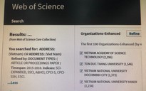 10 đơn vị đứng đầu về công bố ISI ở Việt Nam