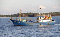 Tàu cá bị nạn và 11 ngư dân Bình Định vào đảo Phú Quý an toàn