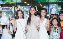 Hoa hậu Lương Thùy Linh cùng hai Á hậu gây 'náo loạn' ở sân bay