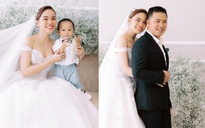 Giang Hồng Ngọc bế con trai chụp ảnh cưới cùng chồng