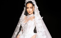 Ngọc Châu bất ngờ mặc váy cưới sau một tháng đăng quang hoa hậu