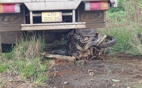Bình Phước: Xe máy bị cuốn vào gầm xe tải, 1 phụ nữ tử vong tại chỗ